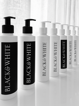 BLACK & WHITE BODY  -  CLEANSE & LOTION BUNDLE 250 - 500 ml