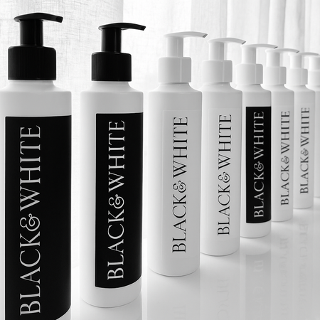 BLACK & WHITE BODY  -  CLEANSE & LOTION BUNDLE 250 - 500 ml